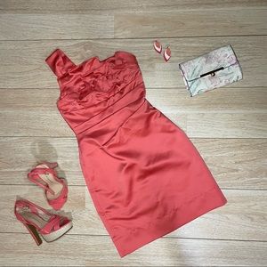 Phoebe Couture Coral Dress Size 4